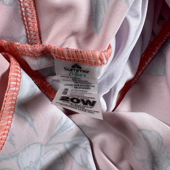 Summer Mae Women's Coral Floral Tankini Two Piece Swimsuit Set Size 20W NWT - Picture 7 of 15